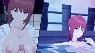 Kobeni Getting Raw While Makima Gives Denji Getting Handjob - Chainsaw Man: Hot Spring Travel - EP 2