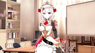 Bennett takes Noelle to the cleaning room so he can fuck her hard Genshin Impact Hentai Uncensored
