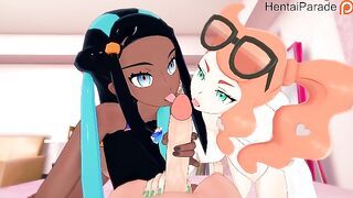 Hentai Nessa x Sonia Threesome Pokemon Uncensored