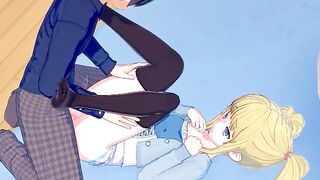 Hentai blonde girl getting fucked - Missionary position