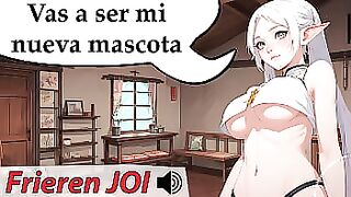 JOI Hentai - Frieren te transforma en su mascota sexual. Pet play, Femdom...