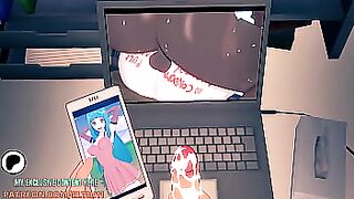 Guy Watches Intense BBС Sex Video Featuring an Anime Girl Getting Roughly Fucked 4k