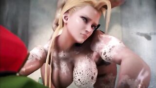 Wet shower time with Cammy and hard cock