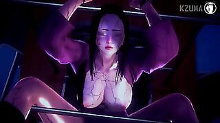 Nezuko Kamado Gozando gostoso na máquina de foder - Hentai 3D sem censura