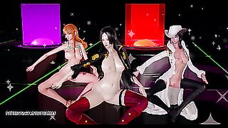 [MMD] Girl's Day - Expectation Hot Naked Dance Boa Hancock Nami Nico Robin One Piece Uncensored Hentai 3D Porn