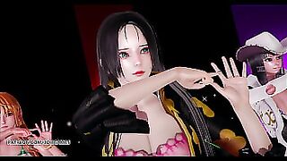 [MMD] Girl's Day - Expectation Hot Striptease Boa Hancock Nami Nico Robin One Piece 3D Porn Hentai Uncensored