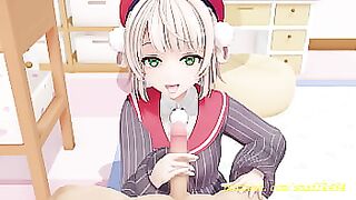 noVR mmd uimama BlowJob 3d hololive