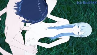 Yoisaki Kanade (long hair) and I have intense sex in the meadow. - Project SEKAI Hentai