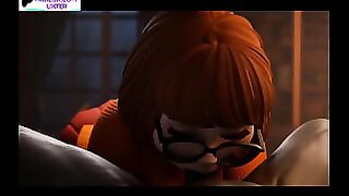 VELMA  ANIMATED BBC BLOWJOB HENTAI 60FPS