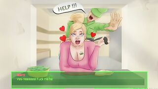 Fallout: Vault 69 #3 - Horny receptionist has sex with security guard on reception desk!