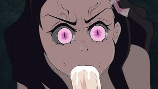 DEMON SLAYER NEZUKO CUM IN MOUTH AND CREAMPIE HENTAI