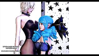 [MMD] BEAST & HYUNA - Trouble Maker Gwen Riven League of Legends Uncensored Hentai