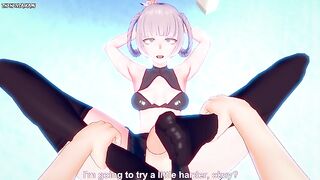 POV Hentai Footjob from Nazuna Nanakusa from Call of the Night