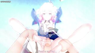 POV Hentai Footjob from March 7th from Honkai Star Rail
