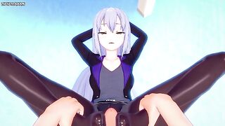 POV Hentai Footjob from Nao Takamine from Idolmaster