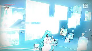 Hatsune Miku 39! Project diva Nude Mod Pregnate and Cum