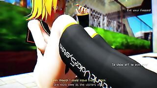 Kagamine Rin Naked Dance In Public - Happy Synthesizer MMD by Chick