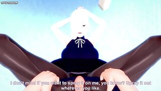 POV Hentai Footjob from Mei Mei from Jujutsu Kaisen