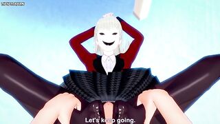 POV Hentai Footjob from Ririka Momobami from Kakegurui
