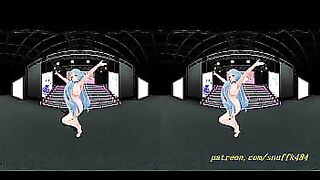 vr180 mmd Lamy Nude dance 3d hololive