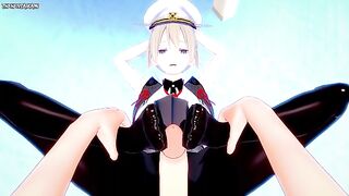 POV Hentai Footjob from Graf Zeppelin from Kantai Collection