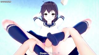 POV Hentai Footjob from Ushio Ayanami from Kantai Collection