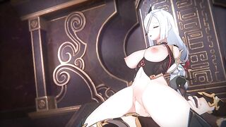 Genshin Impact – Shenhe Riding Aether with Intense Moaning 3D Hentai Sex Animation