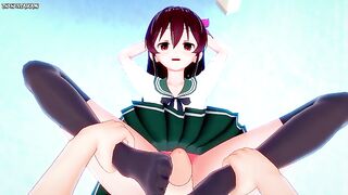 POV Hentai Footjob from Kisaragi from Kantai Collection