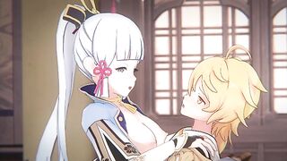 Genshin Impact – Ayaka Riding Aether with Intense Moaning 3D Hentai Sex Animation
