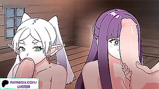 FRIREN HOTTEST BLOWJOB HENTAI ANIMATION