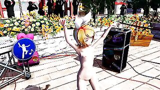 Kagamine Rin Dancing Naked - Booo! MMD by kiidosan