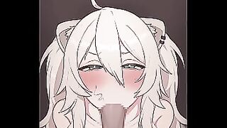 Deepthroat hentai blowjob