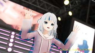 noVR mmd Gura dance 3d hololive