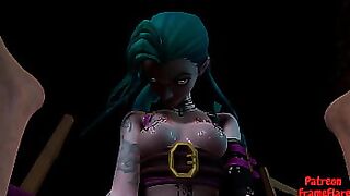 Jinx Arcane Hentai Animation &vert; Hot Night With Jinx