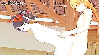 Chiori wants Her Pussy Cleaned with white Hot Cum - Genshin Impact hentai