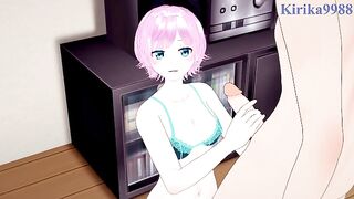 Yuhi Riri and I have intense sex in the bedroom. - Nijisanji VTuber Hentai