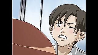 Hentai student gets gangbanged in bathroom