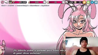 Me follo a una conejita tetona (juego Hentai Heroes)