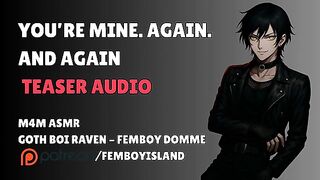 Goth femboy owns you now - JOI TEASER AUDIO