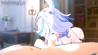 Furina and Aether take their Horny to the Bedroom - Genshin Impact Hentai