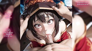 Megumin is a whore, she love sucking dick