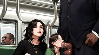 Man Showing Off His BBC And Snapping Pics of Hentai Milf's Huge Tits  in Spicy Toons: The Subway