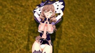 Genshin Impact: LISA BlowJob and Titjob (3D Hentai)