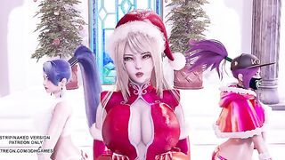 [MMD] All I Want for Christmas Is You Ahri Akali Kaisa Sexy Dance League of Legends KDA