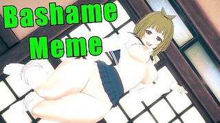 Lazy Meme Bashame get Creampied Hentai Shikanoko Uncensored