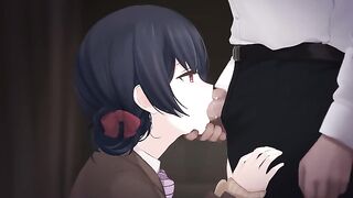 Morino Rinze Idol Master best animated blowjob (Najar)