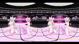 VR180 mmd FuwaMoco nude Dance 3d hololive Hentai
