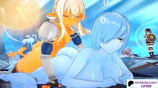 CYTE FUTANARI GELLY GIRLS FUCK IN THE DUMGEON AMAZING FUTA HENTAI