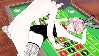 Takane Lui (Bunny Girl) and I have intense sex in the casino. - Hololive VTuber Hentai