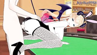 Yuzuki Choco (Bunny Girl) and I have intense sex in the casino. - Hololive VTuber Hentai